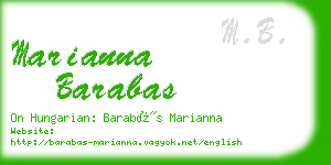 marianna barabas business card